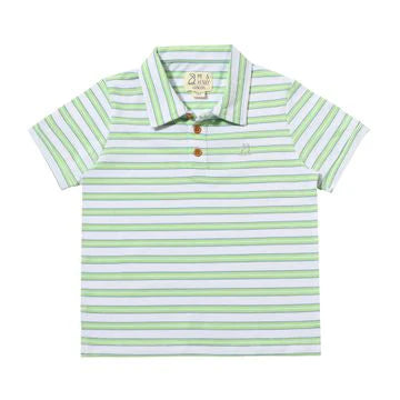 Me & Henry Lime/White/Blue Pique