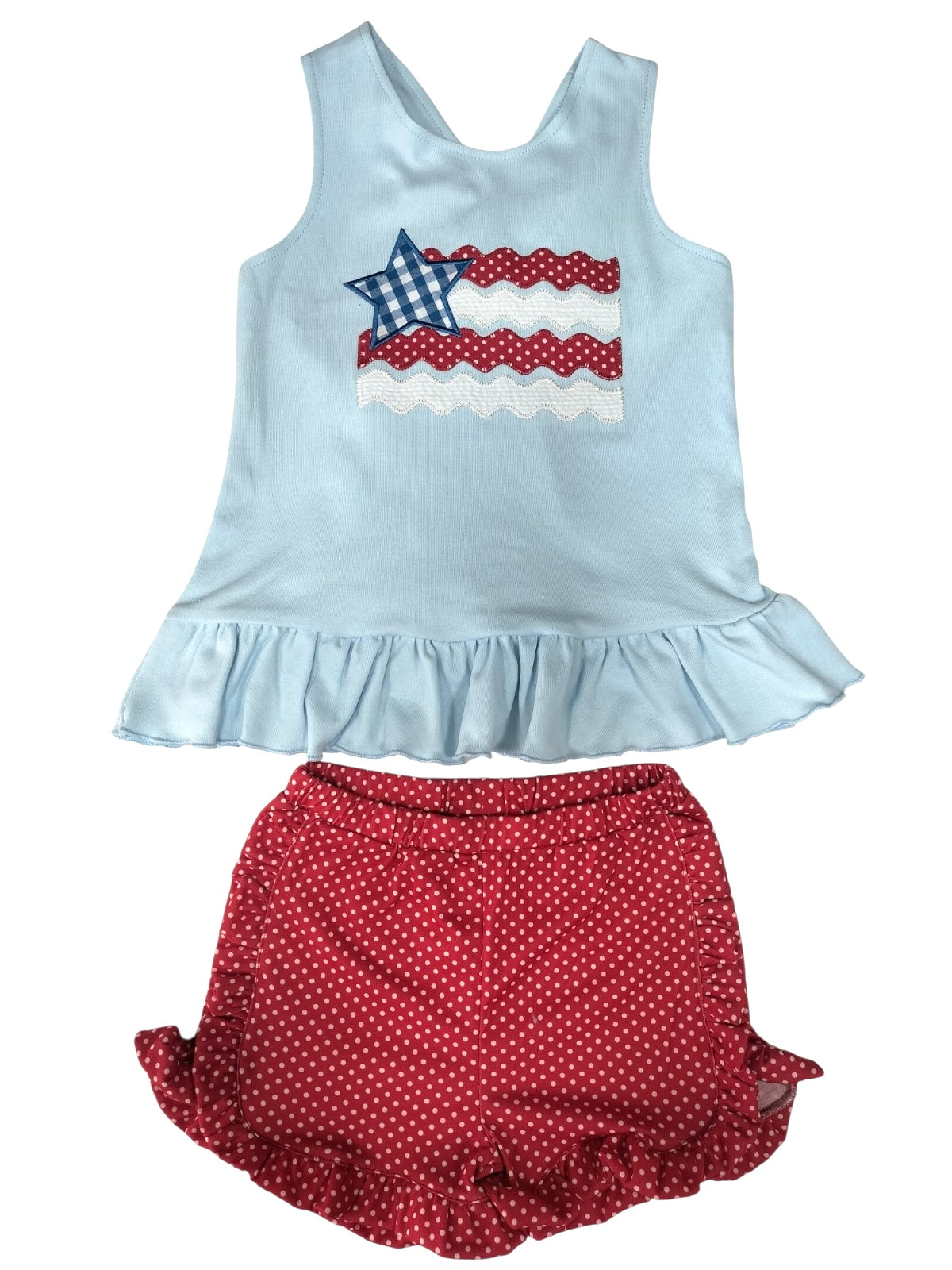 Banana Split Flag Applique Short Set