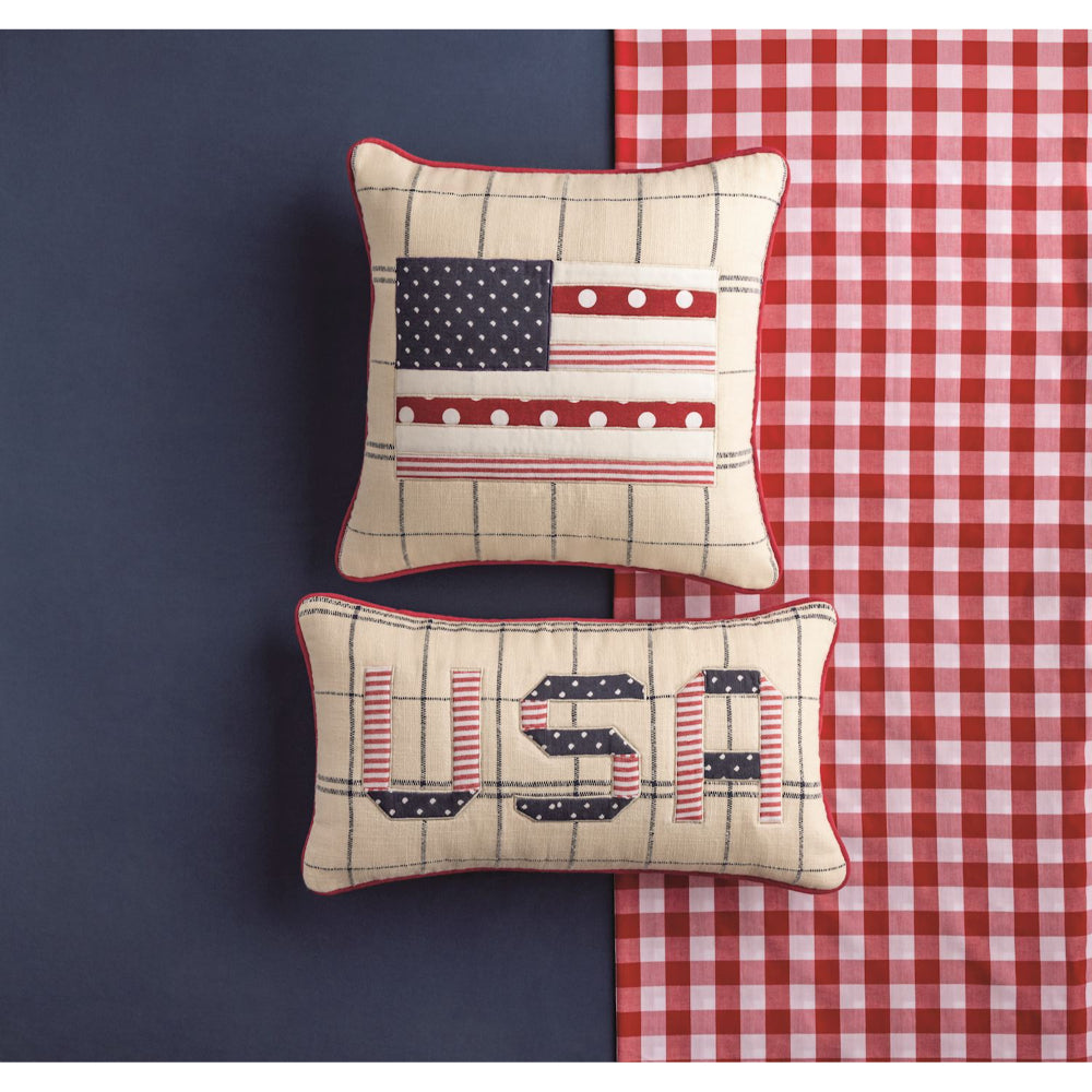 Mud Pie USA Americana Quilted Pillow #41601185U