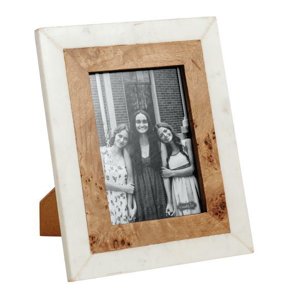 Mud Pie Large Burl & Marble Frame #46900742L