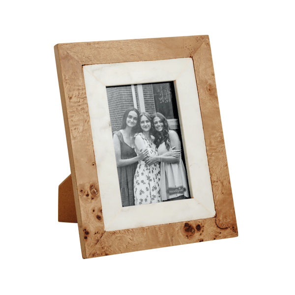 Mud Pie Small Burl & Marble Frame #46900742S