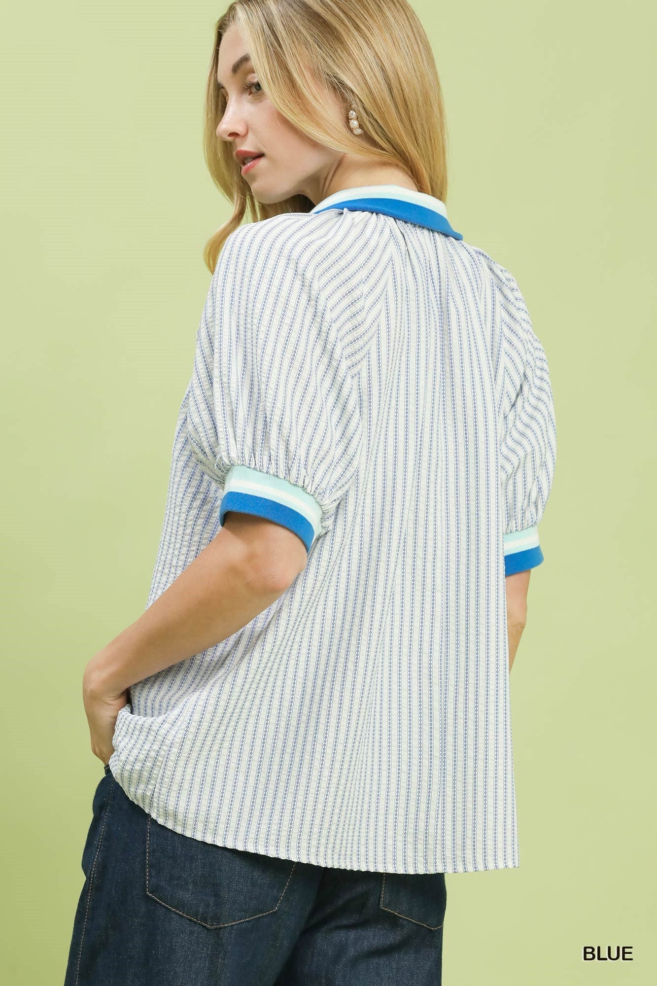 Blue Willow Stripe Top
