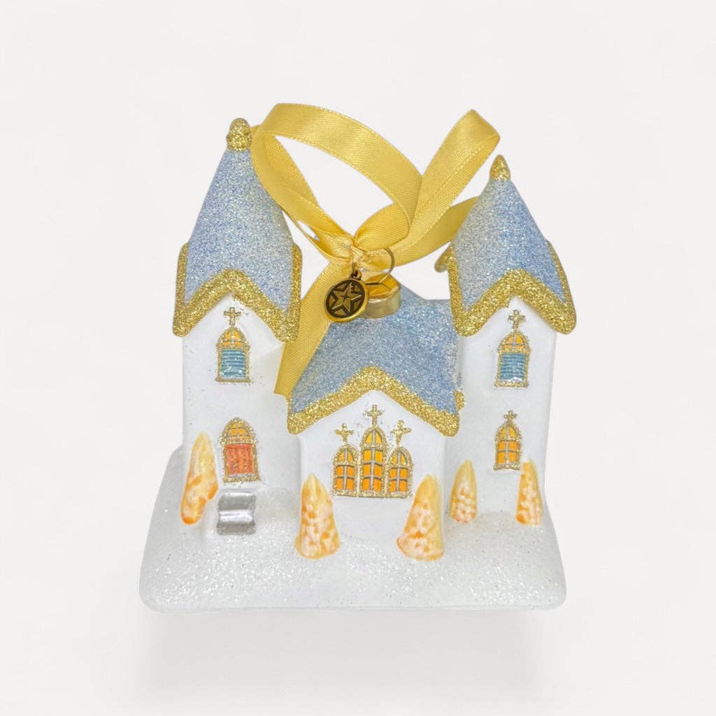 Church Blown Glass Christmas Ornament – 2026 First Edition #FC2612