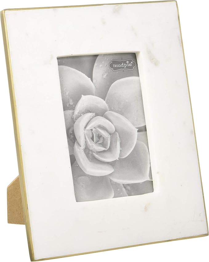 Mud Pie 4x6 Marble & Gold Frame #4690068