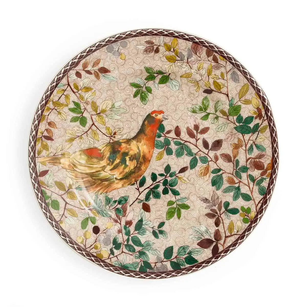 Woodland Accent Plate Red Grouse