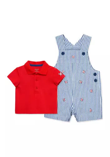 Little Me Baseball Shortall Set