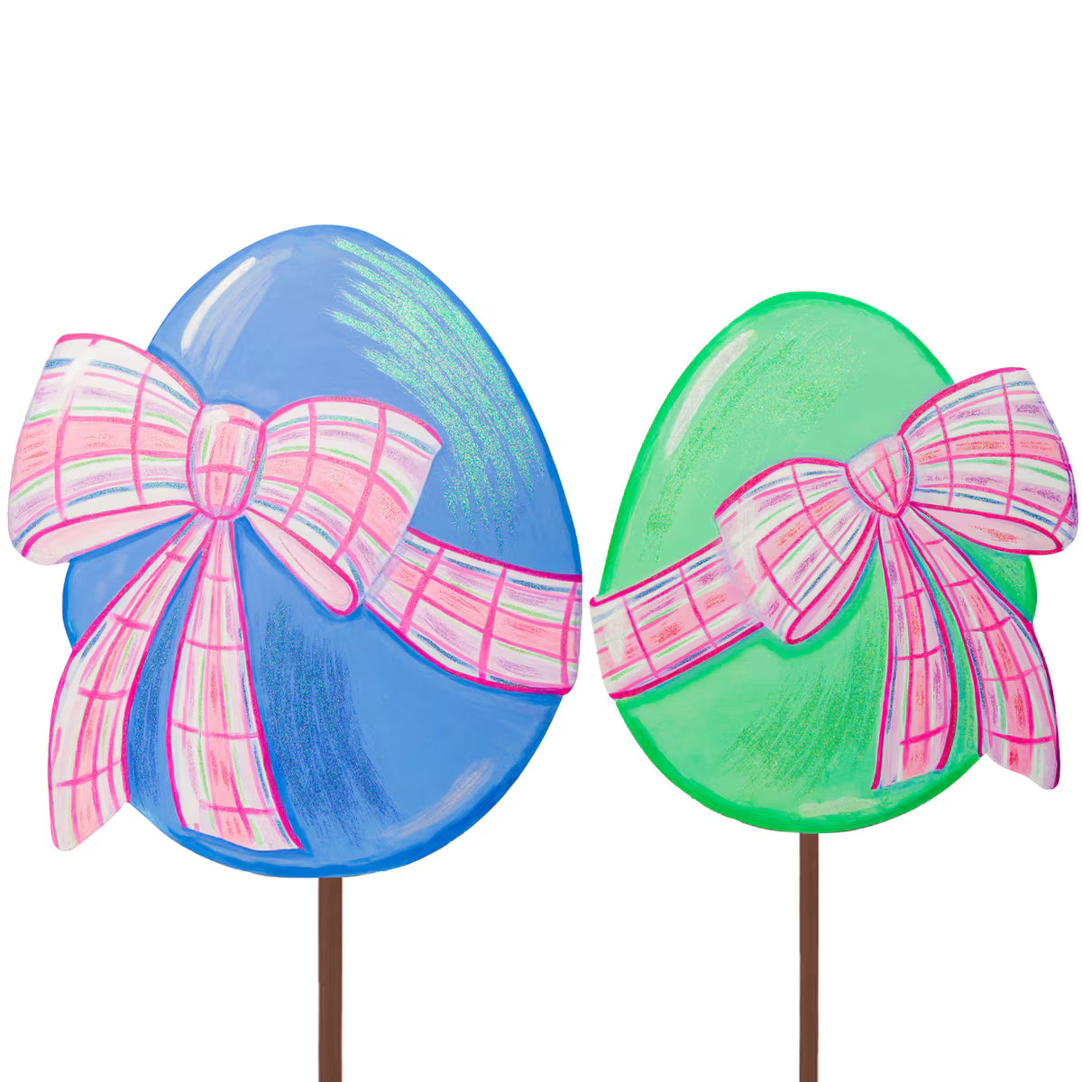 RT Eggs w/Plaid Bows E26048