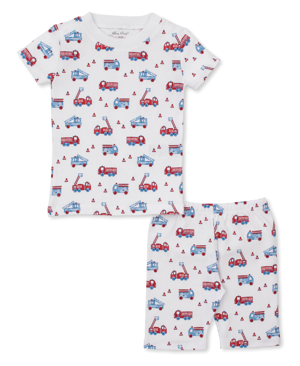 Kissy Kissy Flashing Firetrucks PJ Set