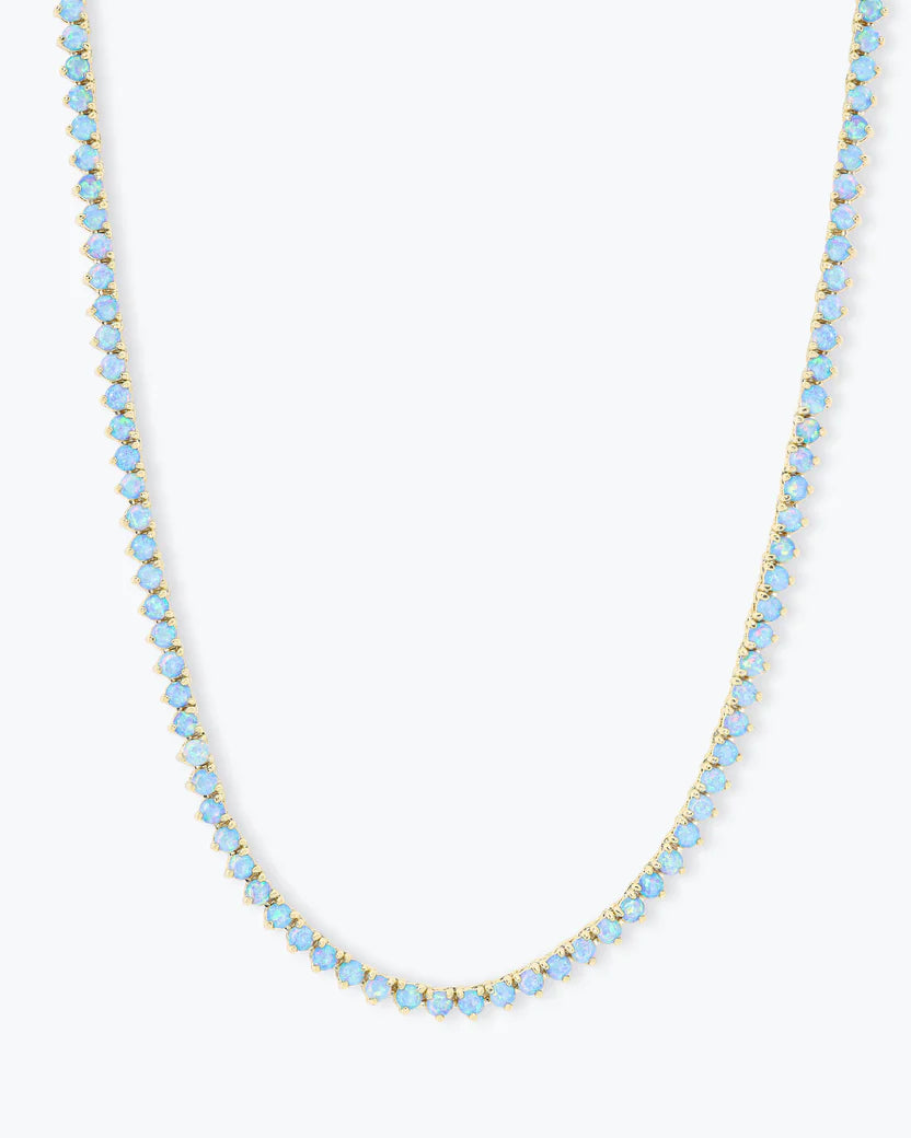 Melinda Maria Not Your Basic Blue Opal Tennis Necklace N6186