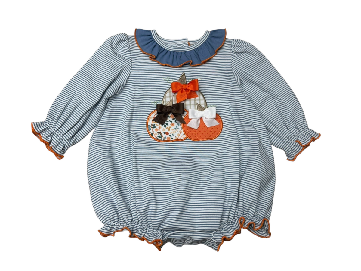 Banana Split Pumpkin Patch Applique Bubble