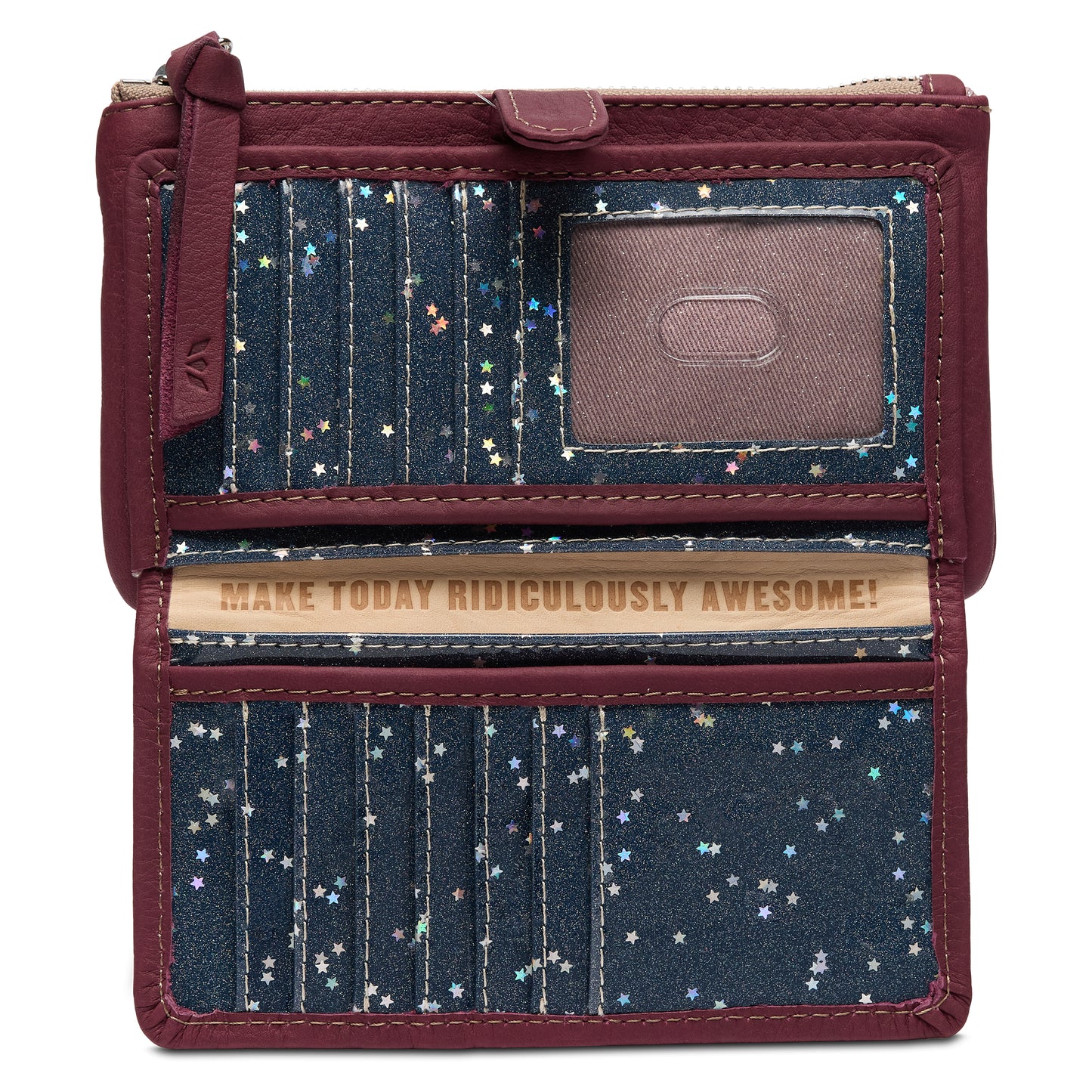 Consuela Plum Slim Wallet