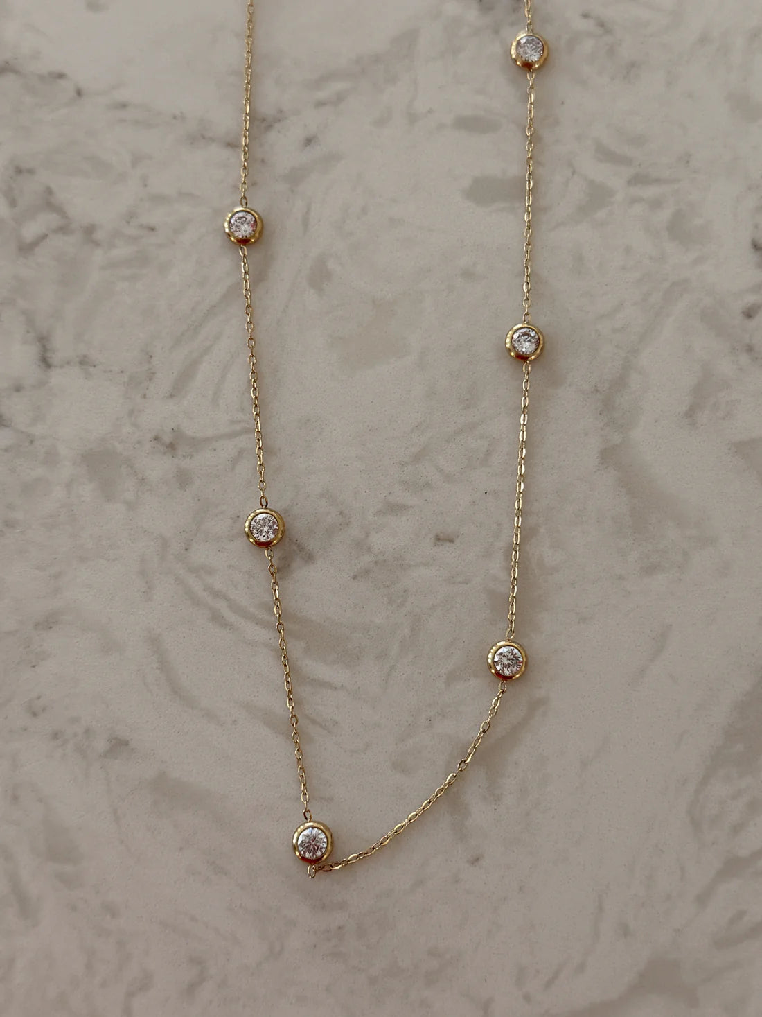 Chan Sutt Pearls Dainty Diamond Necklace