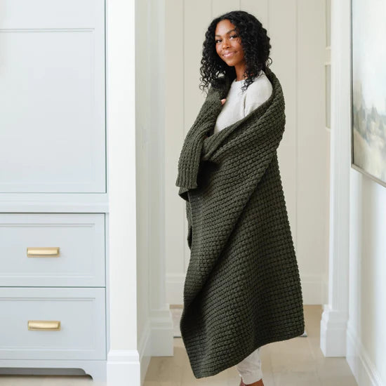 Saranoni Waffle Knit Throw Blanket