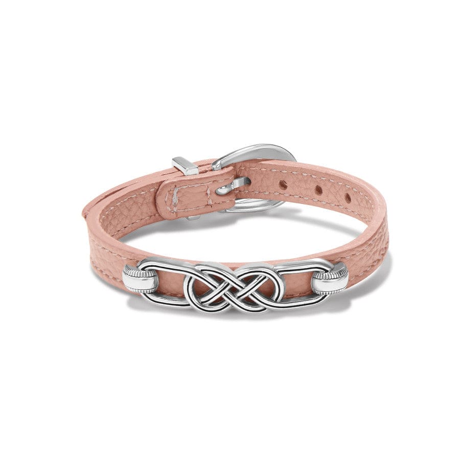 Brighton Interlock Pink Sand Leather Bracelet