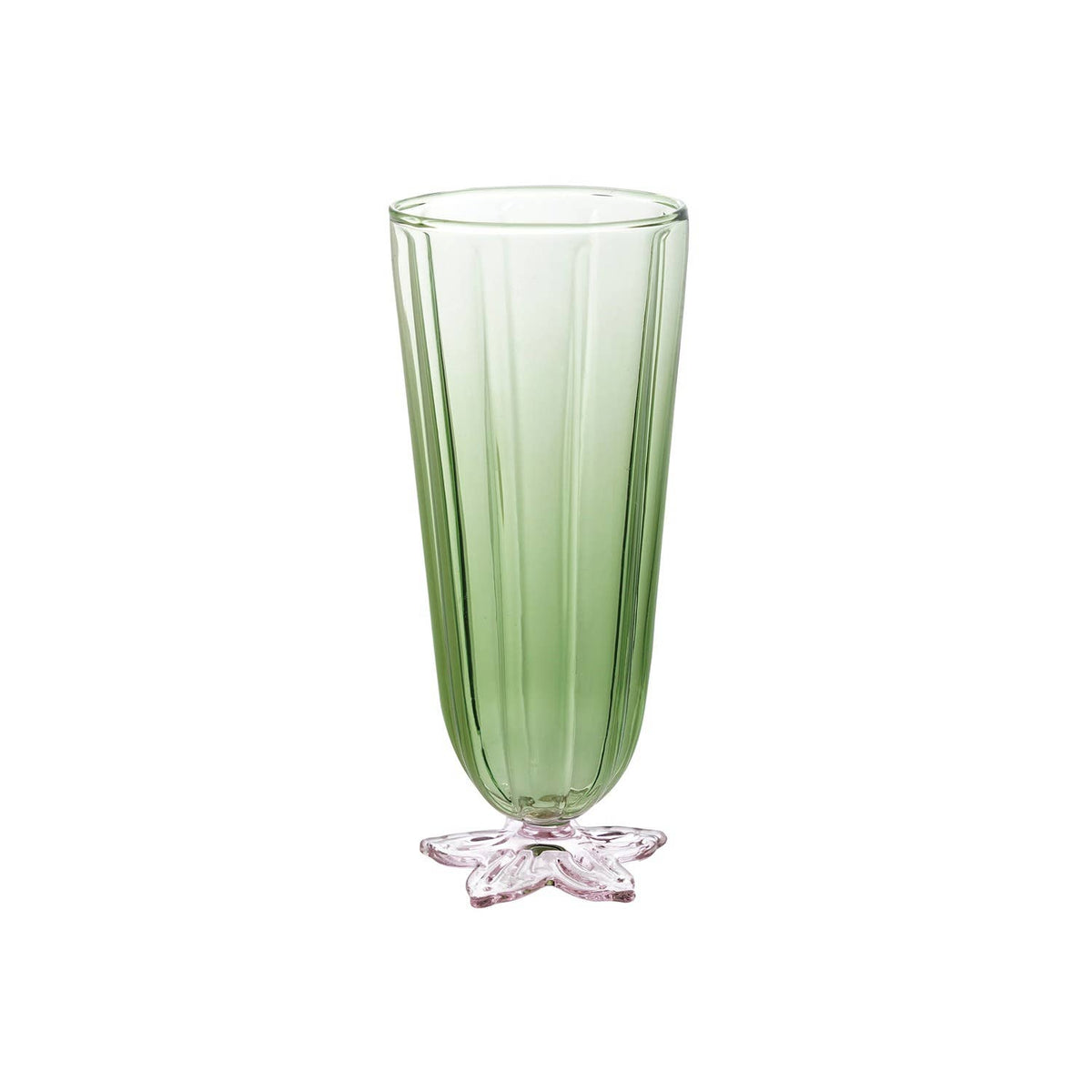 Fluted Champagne Flute W Flower Shaped