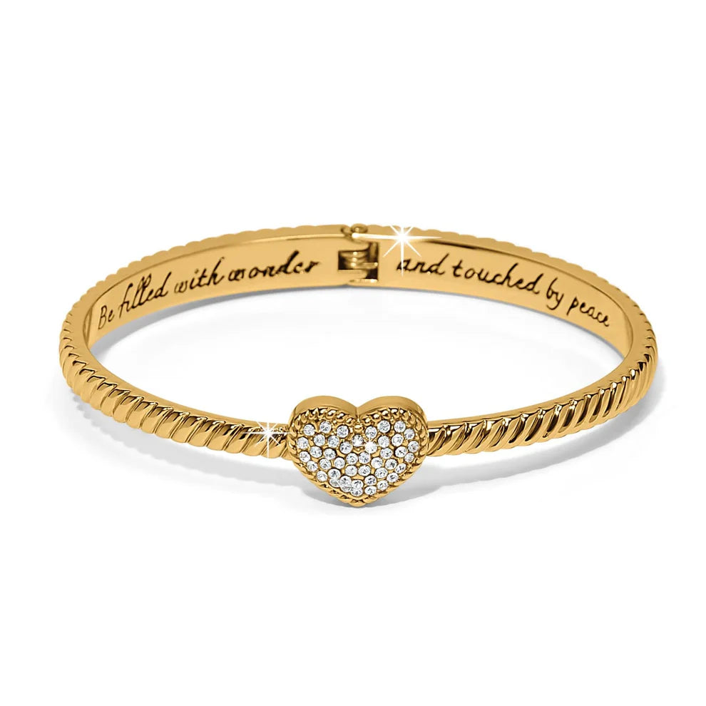 Brighton Celestia Heart Hinged Bangle Gold