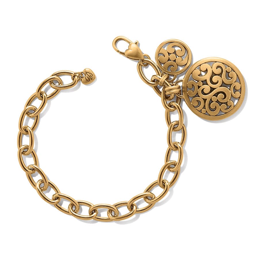 Brighton Contempo Medallion Link Bracelet Gold