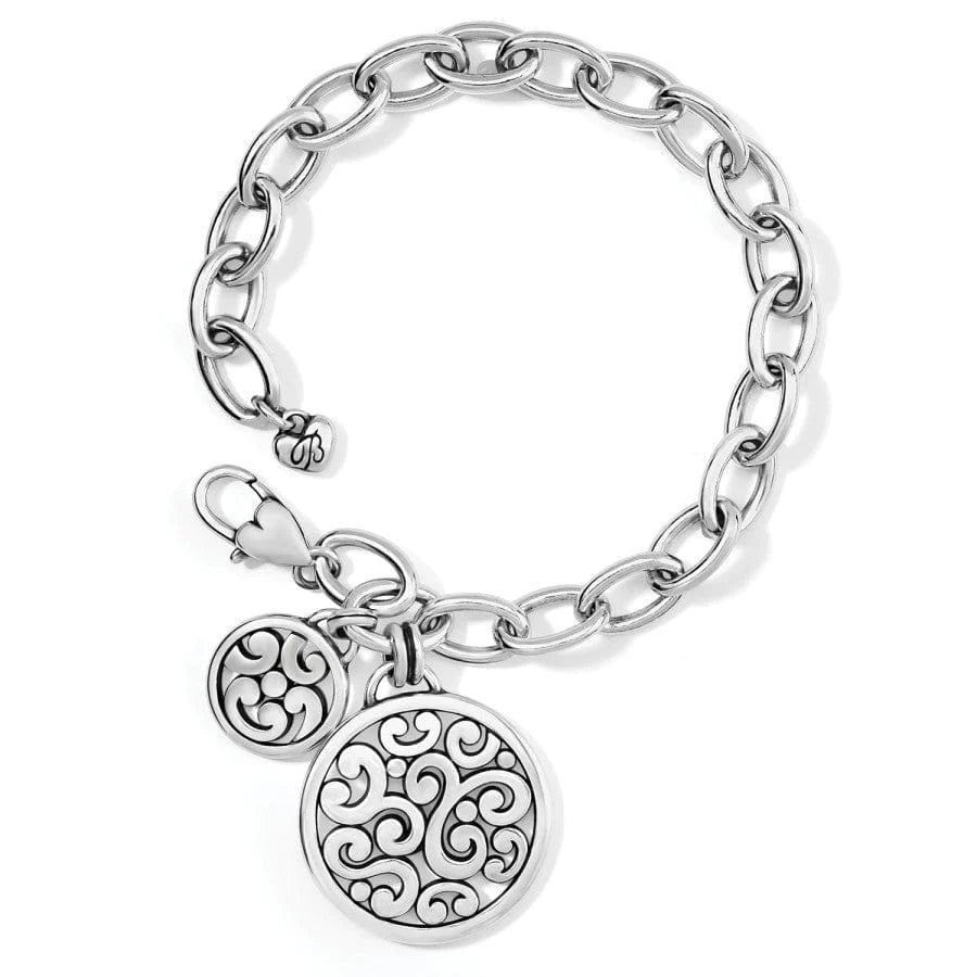 Brighton Contempo Medallion Link Bracelet Silver