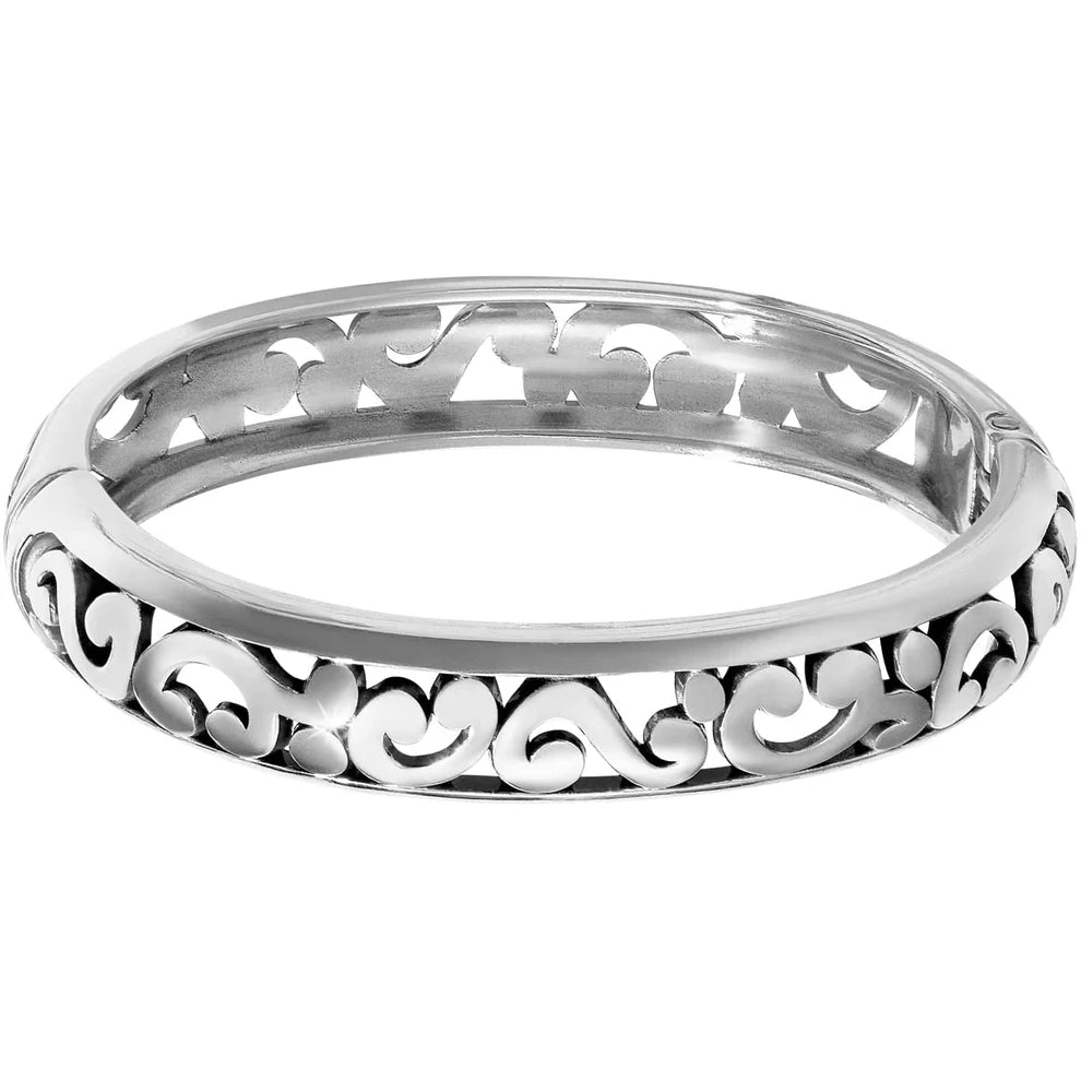 Brighton Contempo Medium Hinged Bangle Silver