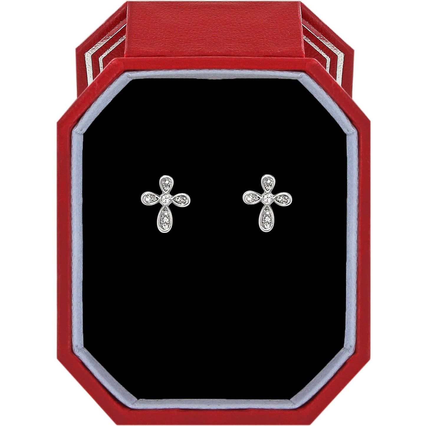 Brighton Enchanting Silver Cross ER (in box) JD7021
