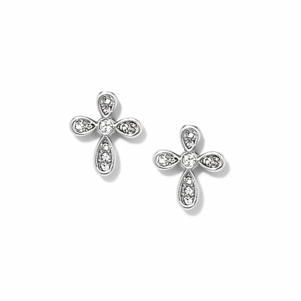 Brighton Enchanting Cross Post Earrings Silver