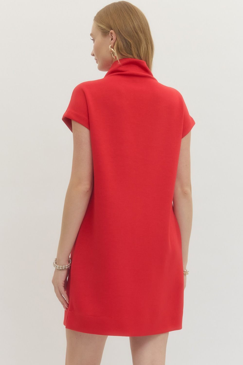 Cherry Mock Neck Dress