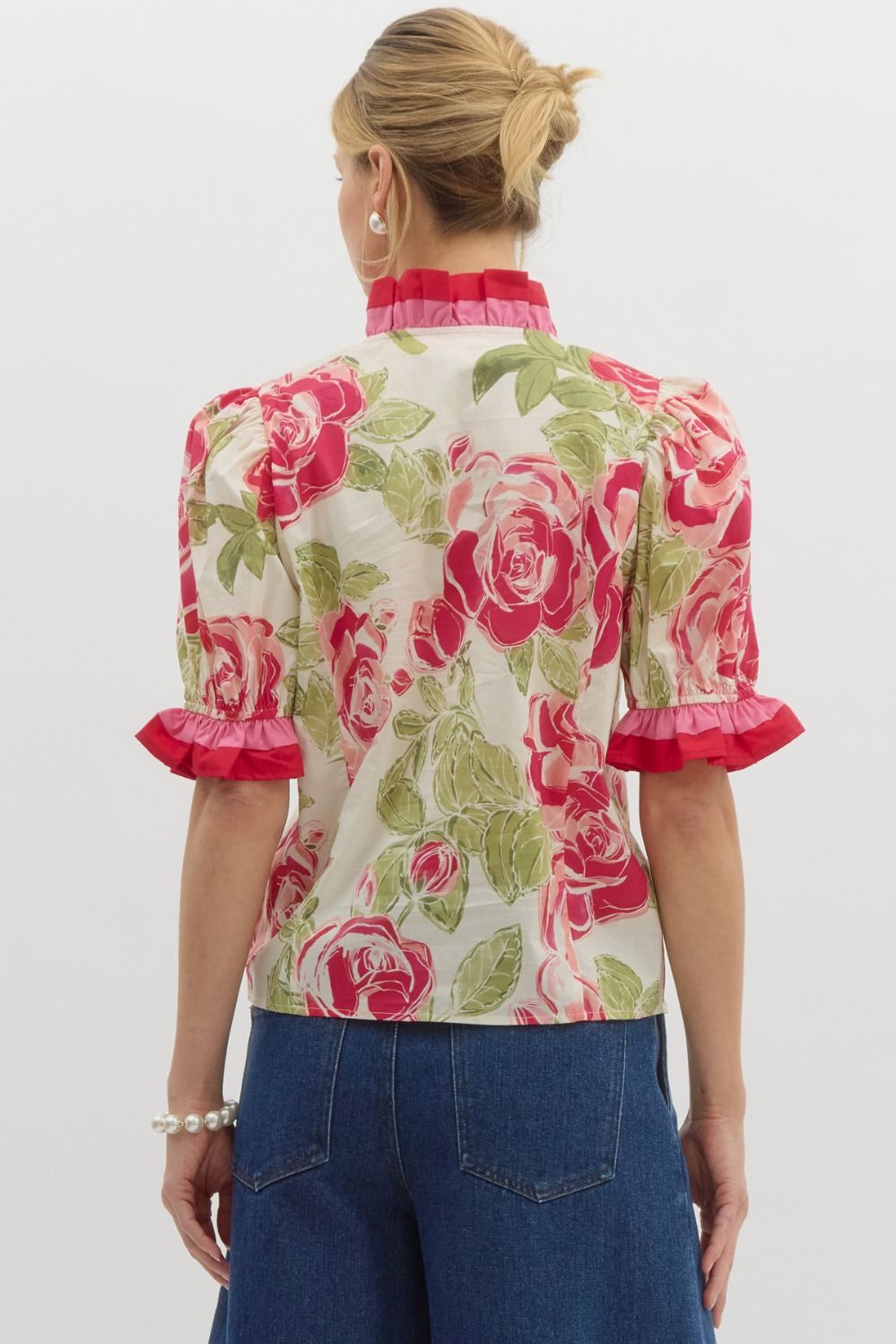 Karmen Pink Floral Top