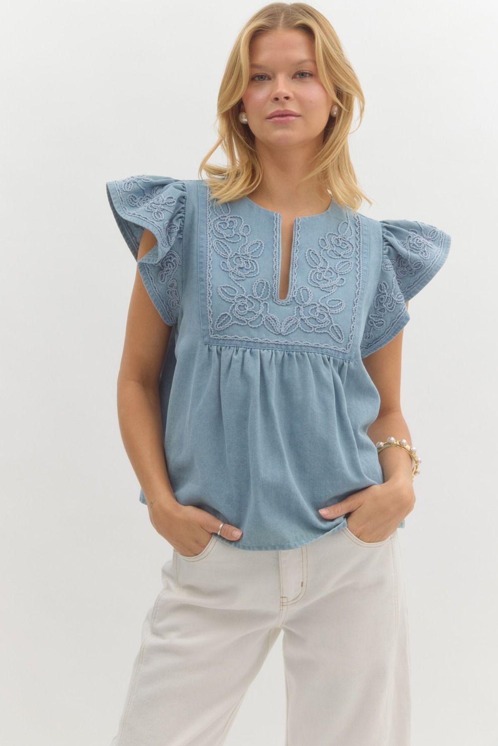 Terri Light Blue Top