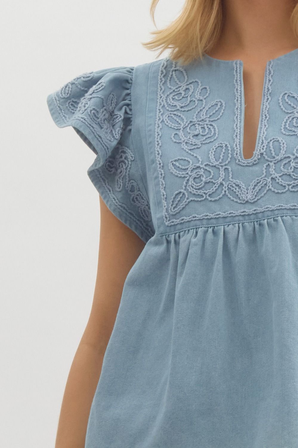 Terri Light Blue Top