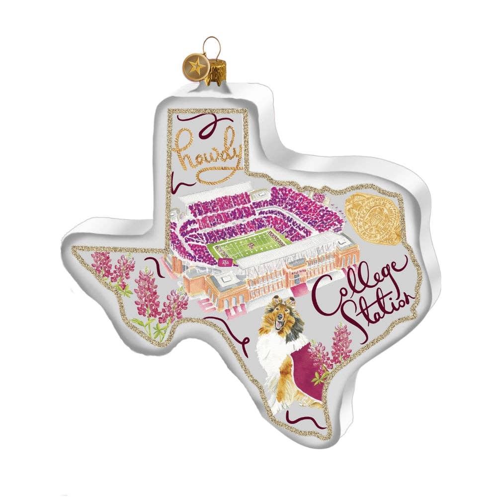 College Station Catherine Cartie City Capsule 2026 Texan Christmas Ornament #TC2611