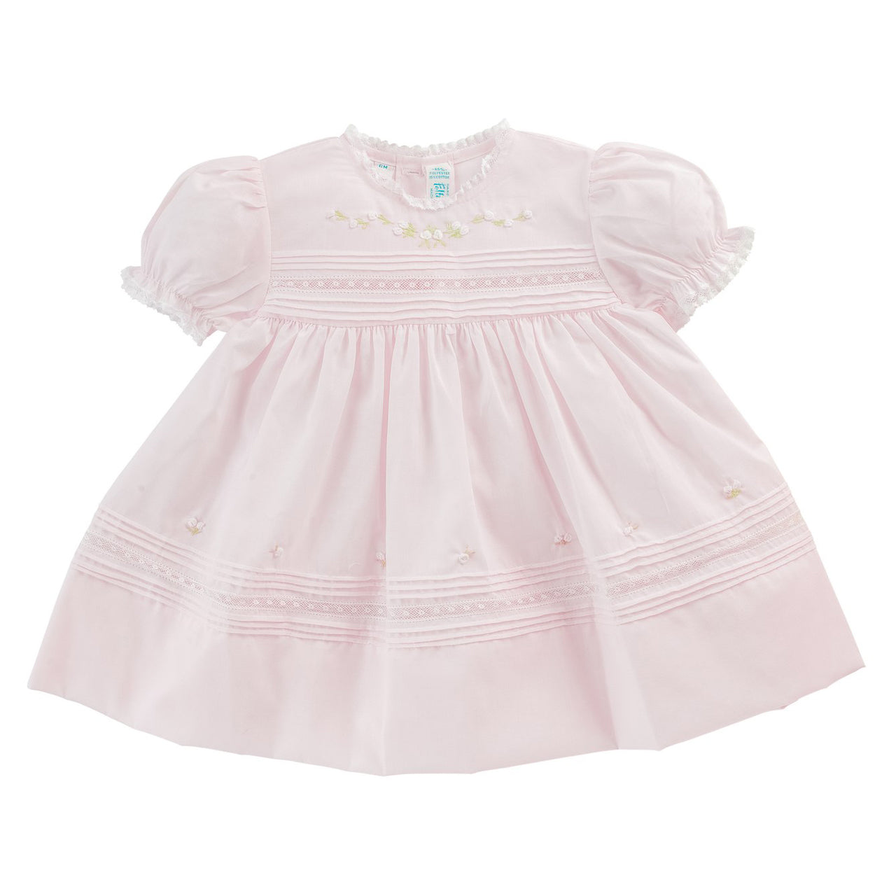 Feltman Pink Floral Bulllions & Lace Dress #87411