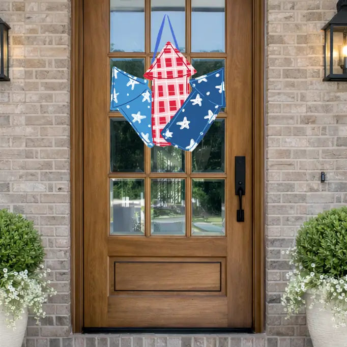 Patriotic Firework Door Hanger