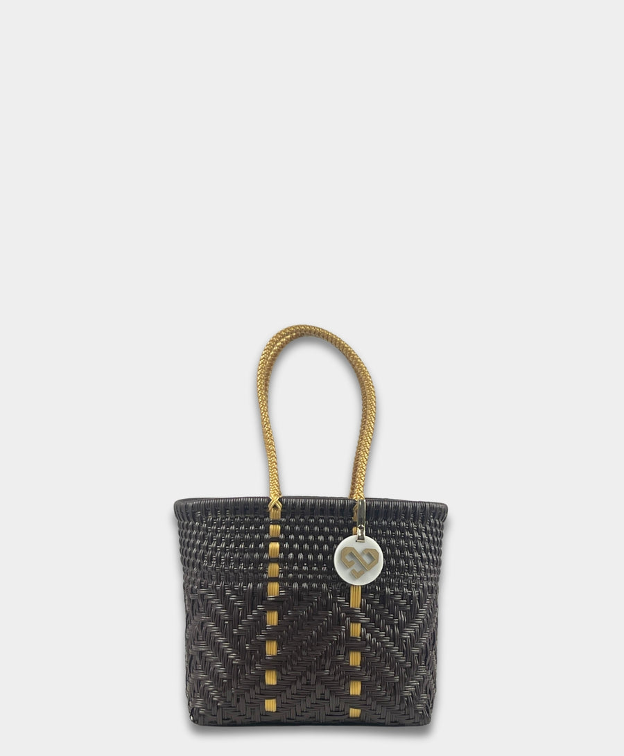 Maria Victoria Glimmer Chocolate Tote Extra-Small
