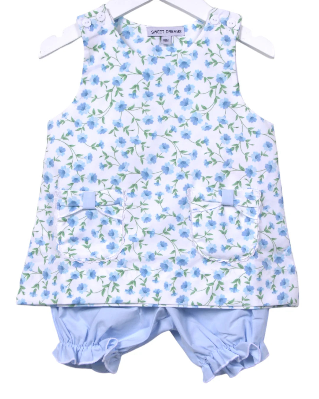 Sweet Dreams Glory Blue Floral Bloomer Set