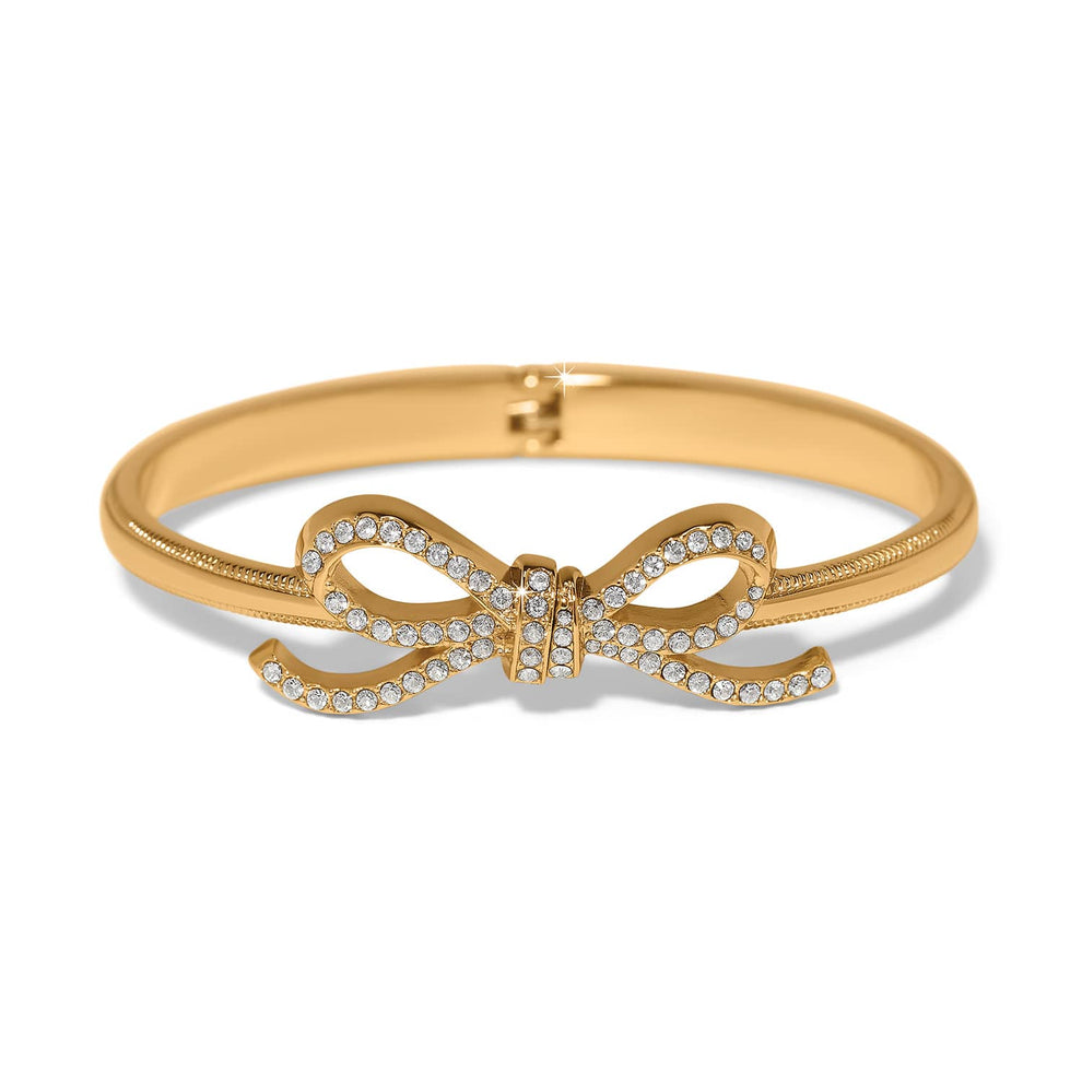 Brighton Illumina Bow Hinged Gold Bangle JF0447