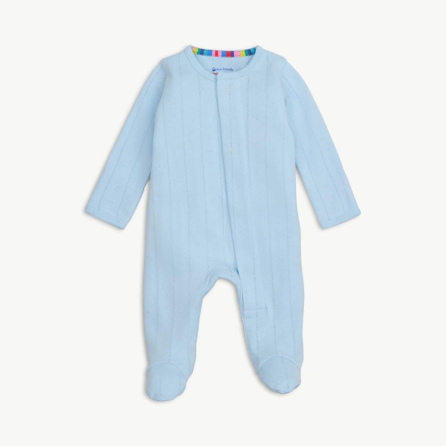 MM Love Lines Blue Pointelle Footie