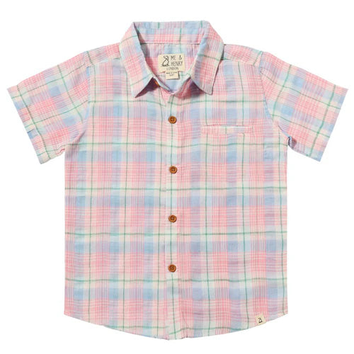 Me & Henry Newport Pink/Blue Plaid Shirt