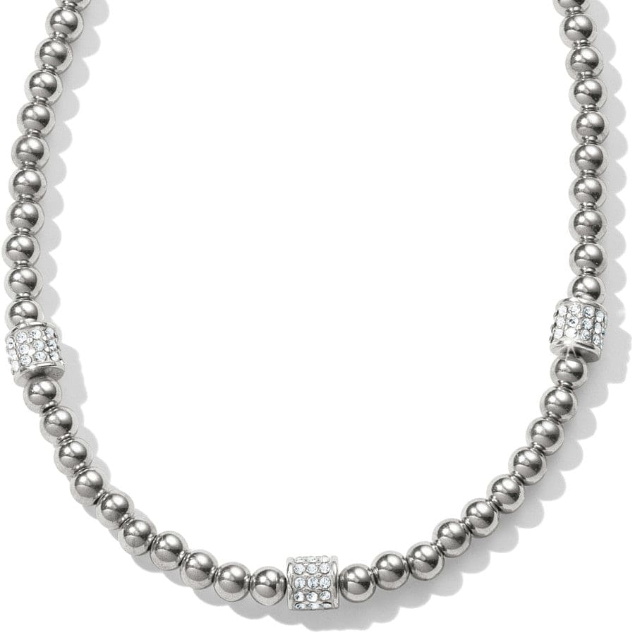 Brighton Meridian Petite Beads Station Necklace Silver