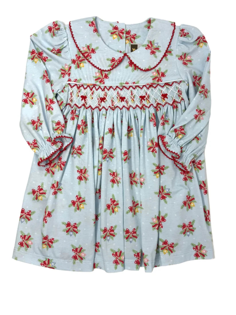 Merry & Bright Smocked Geo Dress