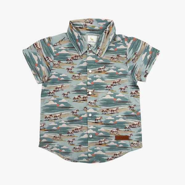 Velvet Fawn Nash Eucalyptus Sunset Button-Down