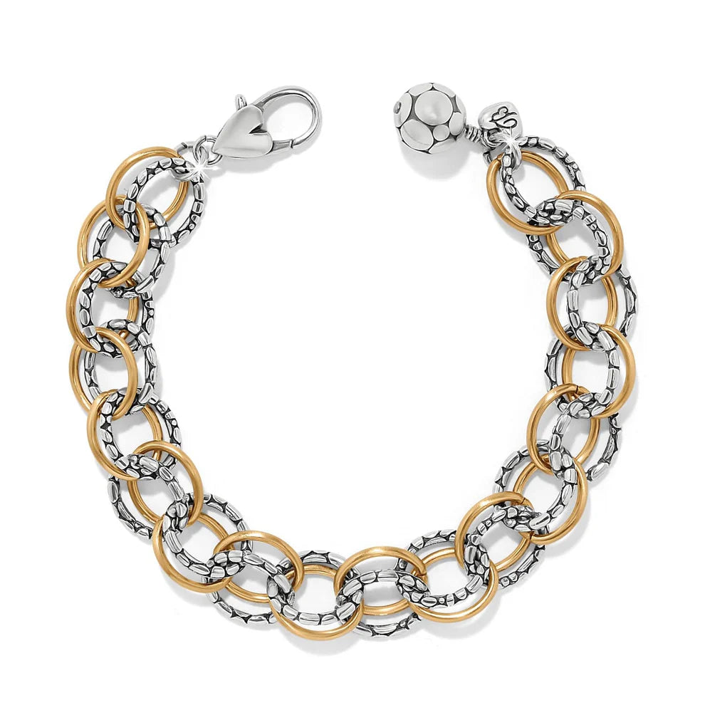 Brighton Pebble Link Two Tone Bracelet