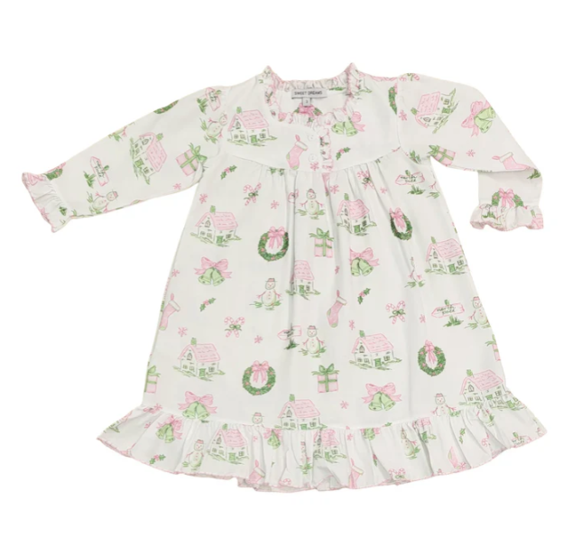 Sweet Dreams Pink/Green Christmas Dress