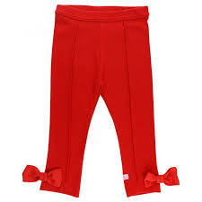 Ruffle Butts Red Ponte Pants