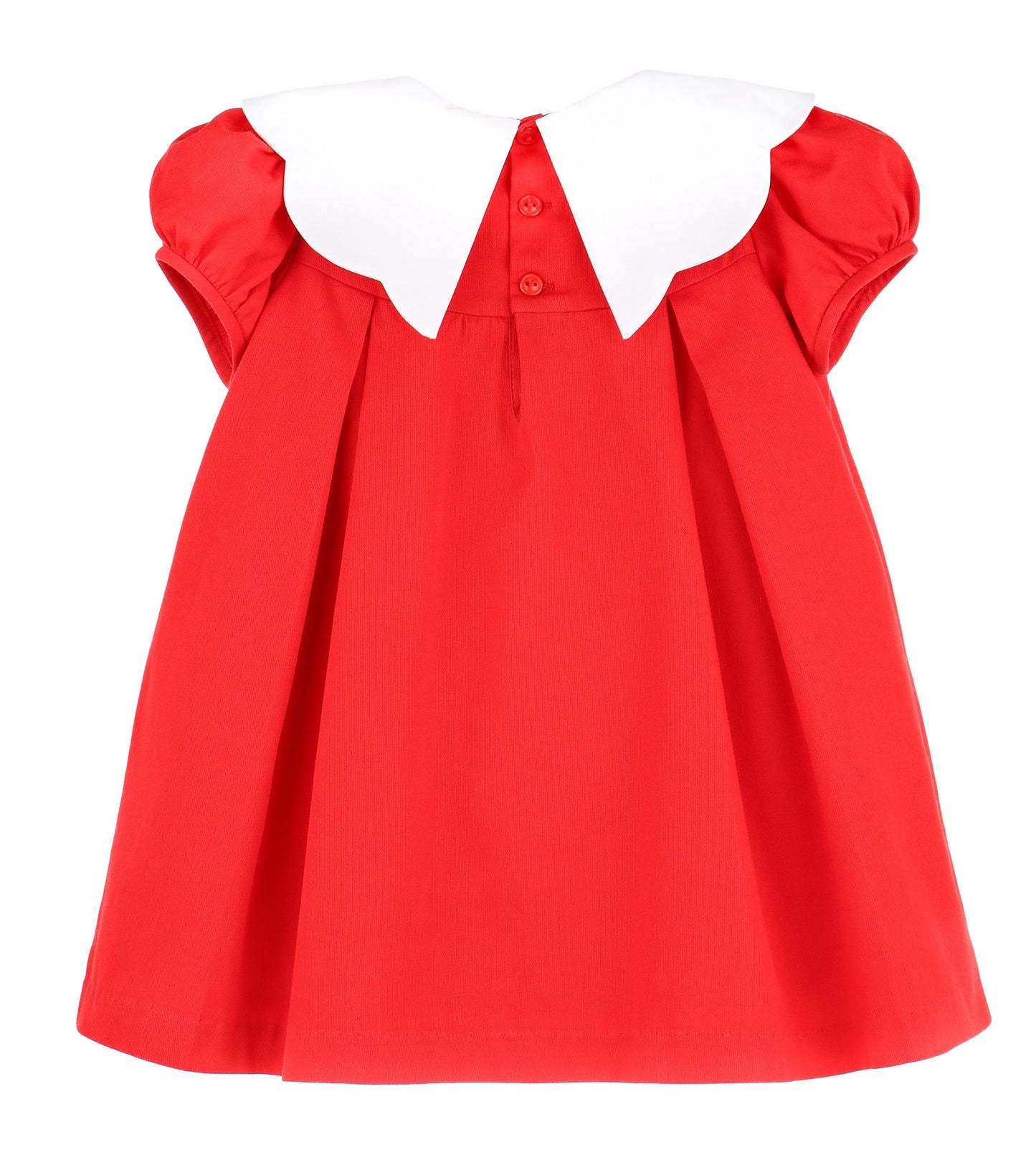 Sophie & Lucas Red Scallop A-Line Dress