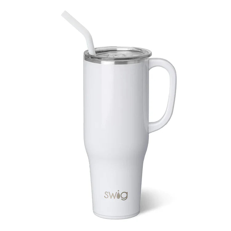 Swig Shimmer White Mega Mug 40oz