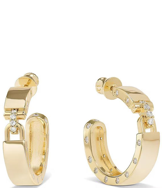 Melinda Maria Ashley Lock Hoops 2in  #E7168