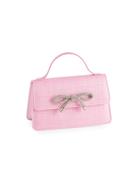 Bowie Pink Straw Mini Bag