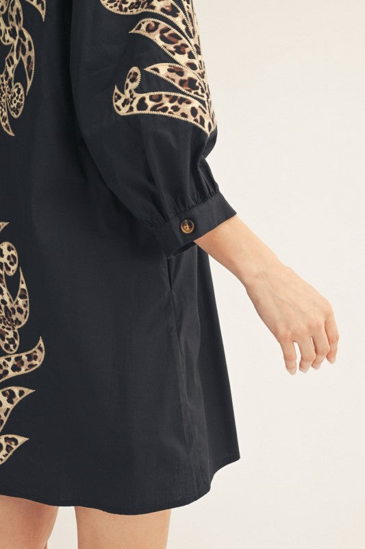 Leopard Baroque Detail Dress