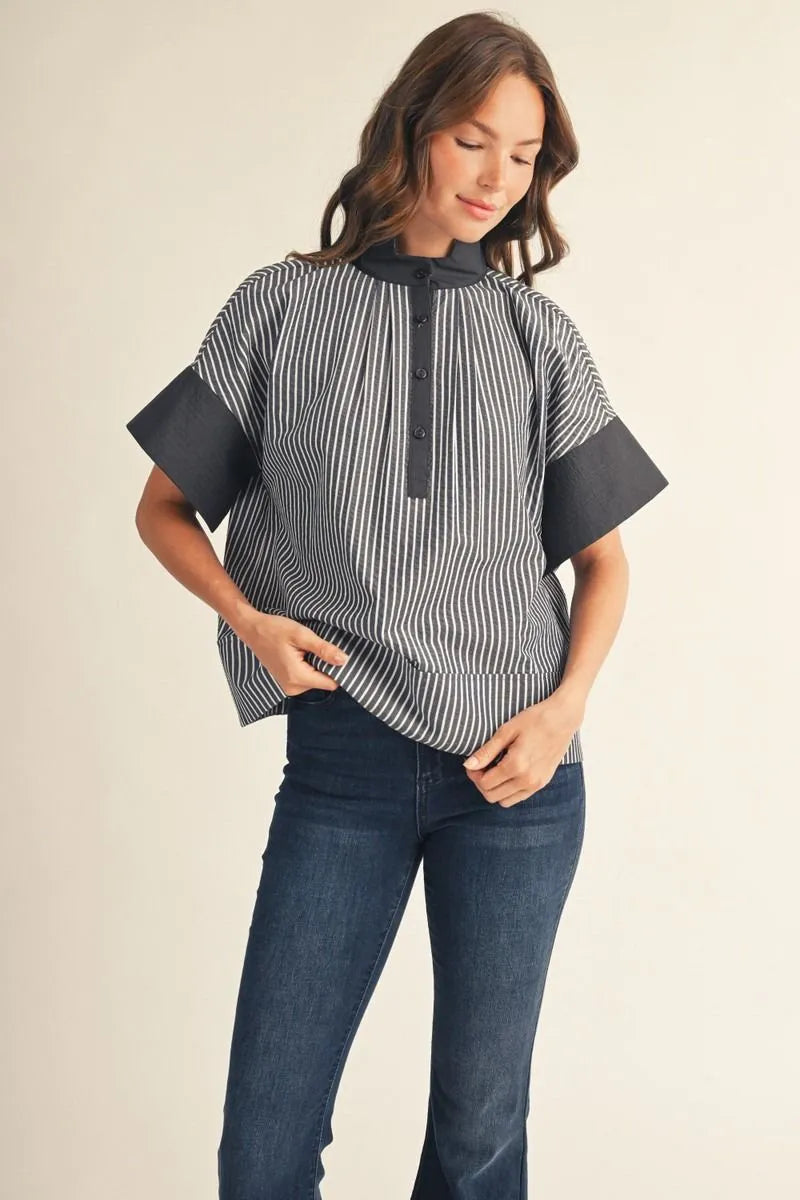 Coastal Navy Top