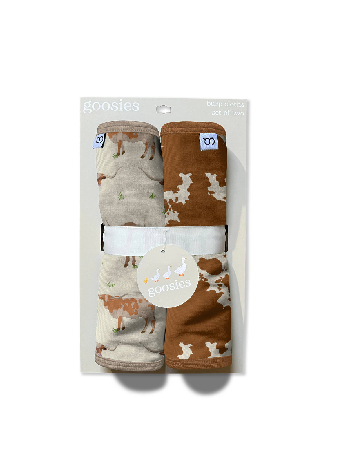 Goosies Longhorn Cows- Burp Cloth Set